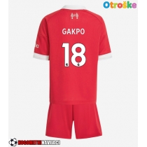 Otroške Nogometnih dresov Liverpool Cody Gakpo #18 Domači 2025-26 Kratki rokavi (+ hlače)